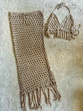 Crochet 2-Piece Coverup Set
